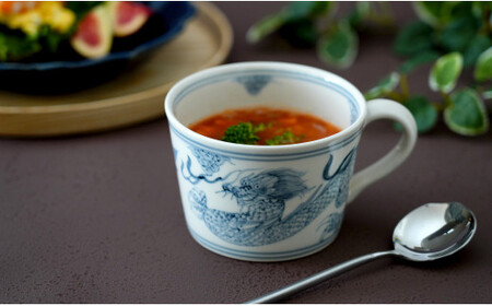 有田焼 坂本窯陶工房 龍絵スープマグ 35000円 3.5万円 A35-510