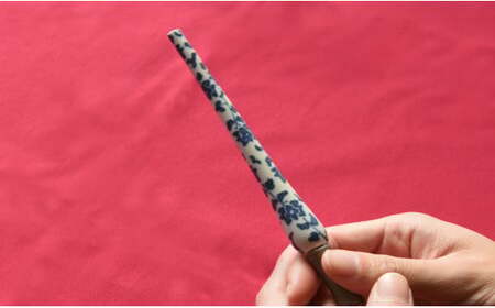 有田焼 染付 ガラスペン 文翔窯【有田まちづくり公社】陶磁器 工芸品 伝統工芸 日本製 手作り 文房具 筆記用具 硝子ペン ガラス ペン 万年筆 インテリア おしゃれ 高級 ギフト プレゼント 贈答 A85-34