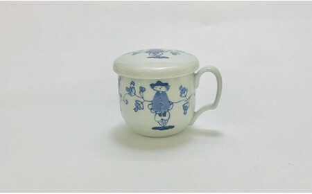 青花には珍しい蓋付きマグカップです。小島芳栄堂 カップ 飲み物カップ うつわ 器 ギフト 贈り物 30000円 3万円 A30-747
