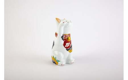 有田焼 招福猫 miw 椿 子【賞美堂本店】オブジェ 置物 招き猫 ねこ ネコ 子猫 子ネコ 縁起物 現代風 かわいい A45-310