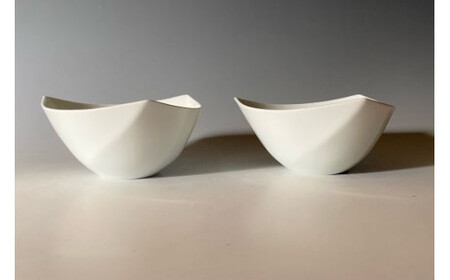 中仙窯 有田焼 白磁小鉢2個セット（中尾純作） A45-147