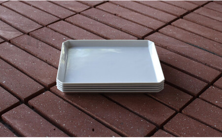 A35-228 1616/ TY Square Plate 200 White 5枚セット 有田焼 器 皿 白 ホワイト