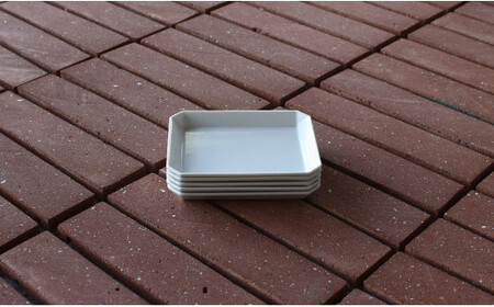 1616/ TY Square Plate 130 White 5枚セット 有田焼 器 皿 白 ホワイト A28-5