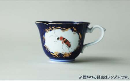 A40-260 ジェレミー カップ＆ソーサー 珈琲碗皿 紅茶碗皿 アンティーク風 -昆虫シリーズ-