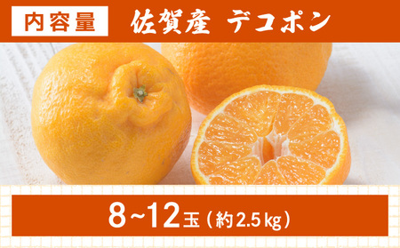 [先行予約] 佐賀産 デコポン8?12玉(約2.5kg箱) 41nf-004
