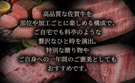 毎月お届け！佐賀牛づくし！「50万」定期便／ ふるさと納税 国産 佐賀牛 牛肉 サーロイン ステーキ ロース カルビ 焼肉 ローストビーフ ハンバーグ しゃぶしゃぶ すき焼き