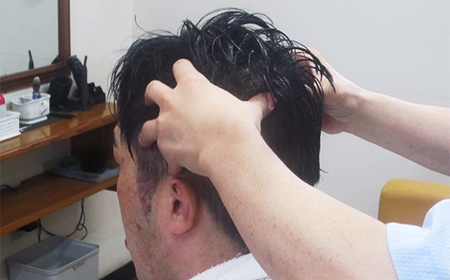 頭、顔、耳すべてスッキリ！フルコース（カット、シャンプー、顔剃り込）