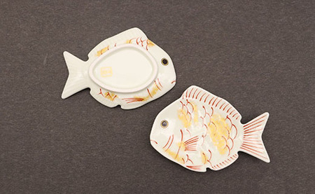 【有田焼･幸楽窯】ハレの日の招福豆皿･鯛(2ヶセット)
