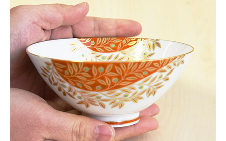 香蘭社◆有田焼◆クラシック地紋3客お茶碗セット