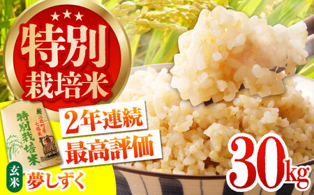 ❬受け付け終了❭令和7年度産　新米　夢しずく　30キロ　玄米 令和7年産 新米 特別栽培米「夢しずく」玄米30kg [HAG022]佐賀 | 佐賀