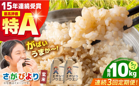 全3回定期便】さがびより 玄米 10kg（5kg×2袋）【江頭農園