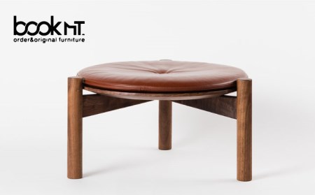【受注生産】低座スツール(ウォールナット/赤茶)【bookMt.】HBW001 椅子 スツール 家具 インテリア