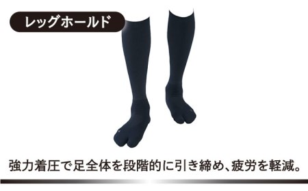 Runtage 着圧ゴルフソックス アスリートラウンドPRO Ver.2＜25-27cm ブラック＞【イイダ靴下株式会社】[HBB002] スポーツウェア 靴下 ランニング 運動用