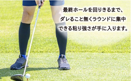 Runtage 着圧ゴルフソックス アスリートラウンドPRO Ver.2＜27-29cm ブラック＞【イイダ靴下株式会社】[HBB002] スポーツウェア 靴下  ランニング 運動用