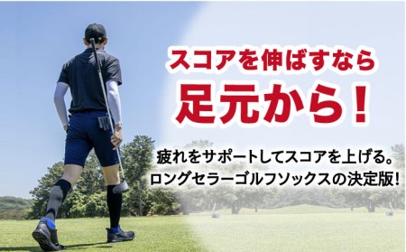 Runtage 着圧ゴルフソックス アスリートラウンドPRO Ver.2＜27-29cm グレー＞【イイダ靴下株式会社】[HBB003] スポーツウェア ゴルフ ソックス ランニング 運動用