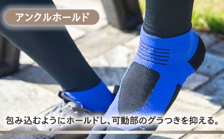 【25-27cm】Runtage 着圧ゴルフソックス アスリートラウンドPRO Ver.2＜ホワイト＞【イイダ靴下株式会社】[HBB018]スポーツウェア ゴルフ ソックス ランニング 運動用