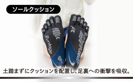 【23-25cm】【3色セット】Runtage ゴルフソックス アスリートラウンドPRO type FF ５本指 ショート丈【イイダ靴下株式会社】[HBB023] 靴下 運動用