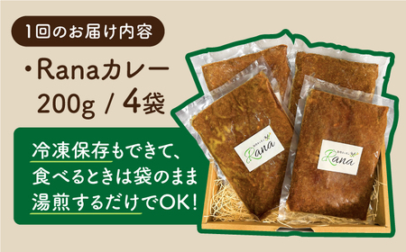 【全3回定期便】Ranaカレー4袋セット HCK006 カレー 定期便