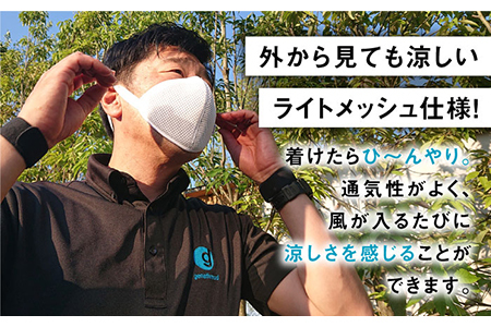 【Mサイズ】耳にかけないライトメッシュベルトマスク 【有限会社ジーンスレッド】[HCT009]