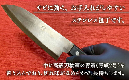 職人技光る】三徳包丁（刃渡り約17cm）ステンレス/青鋼/積層強化木柄（黒）【川﨑鍛冶屋】/包丁 ナイフ 調理器具 料理 [IAN006] |  佐賀県白石町 | ふるさと納税サイト「ふるなび」