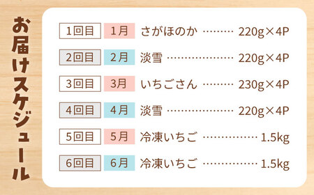 【先行予約】【6回定期便】プレミアム いちご 食べ比べ 定期便【岸川農園】[IAP023]