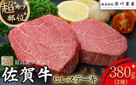 ZD3 佐賀牛 ヒレステーキ 合計380g (2枚) ヒレ肉 ヒレ ステーキ 国産牛 和牛 ブランド牛 牛肉 肉 高級 人気 おすすめ 佐賀県 太良町 11,400円