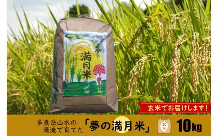 O-162 多良岳山水の清流で育てた「夢の満月米（夢しずく）」10・（玄米）玄米ご飯 玄米 ごはん ご飯 こめ 米 お米 ライス