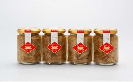 R-9 竹崎かにほぐし 4本 太良町 栄養豊富 竹崎かに 有明海 濃厚 ほぐし身 かにみそ 瓶詰め かに 蟹 国産