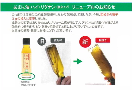 ハイ・リグナン亜麻仁油 ３本 亜麻仁油 あまに油 アマニ油 健康オイル 健康食品 オメガ3 脂肪酸 新鮮 セット 詰め合わせ 佐賀県 太良町 NC24 