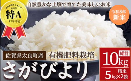 【先行予約】牟田農園のさがびより 10kg （5kg×2袋） 【令和8年産】 ＜精米＞ 新米 米 さがびより 牟田農園 佐賀県 太良町 P114x1