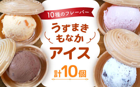 うずまきもなか アイス 10個セット 長崎市/みさき駅さんわ（さんわのアイス屋さん）[LJF002] アイス アイスクリーム デザート お菓子 スイーツ おやつ 長崎 アイスクリーム アイス 最中 もなか