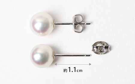 【7営業日以内に発送】あこや真珠 7.5-8.0mm ピアス シルバー925 パール アクセサリー ジュエリー ジュエリーポーチ付