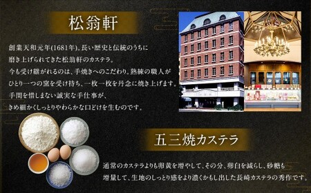 【全6回定期便】五三焼カステラ1本 ( 化粧箱入 ) / カステラ かすてら 洋菓子 デザート スイーツ おやつ 松翁軒 お取り寄せ お土産 長崎県 長崎市