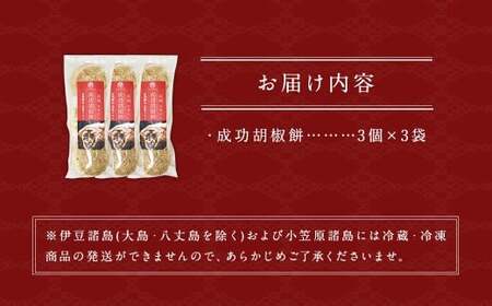 長崎成功胡椒餅 3個×3袋 (合計9個) 簡単調理 台湾 グルメ 豚肉