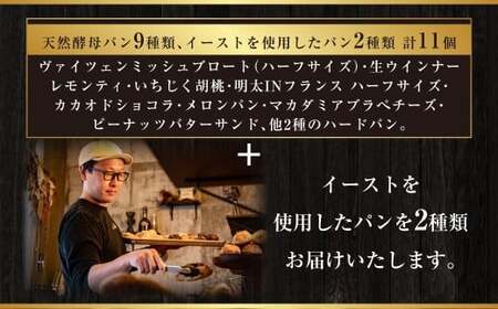 【訳あり】 自家製 天然酵母のハード系 パン セット 計11個 ／ le'pang 菓子パン 惣菜パン 自家製天然酵母 詰め合わせ 小麦 朝食 冷凍