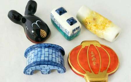 長崎 箸置き 5個セット (路面電車・眼鏡橋・くじら・ランタン・ちくわ