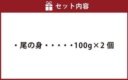 ニタリ鯨 霜降り尾の身 100g×2個セット ／ 鯨 くじら クジラ 鯨刺身 鯨肉 鯨文化 くじら文化 希少 霜降り 長崎県 長崎市