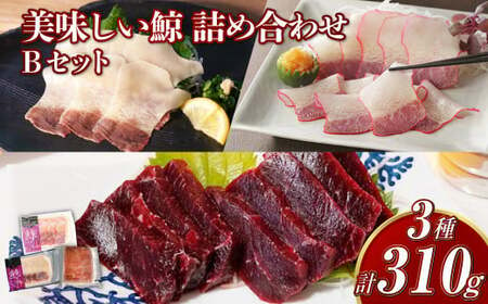 美味しい鯨 3種 詰め合わせ Bセット ( 背肉230g以上 ベーコンスライス40g すえひろスライス40g ) ／ 鯨 くじら クジラ 鯨刺身 鯨肉 鯨文化 くじら文化 ミンク鯨 ニタリ鯨 長崎県 長崎市