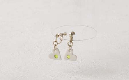 イヤリング ／ アクセサリー 装飾品 ガラス ビードロ ガラス細工 陶器 ハート 長崎県 長崎市