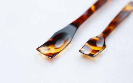 【7営業日以内発送】【数量限定】本べっ甲アイスクリームスプーンセット ／ 食器 カトラリー 鼈甲 べっこう べっ甲 スプーン 長崎県 長崎市