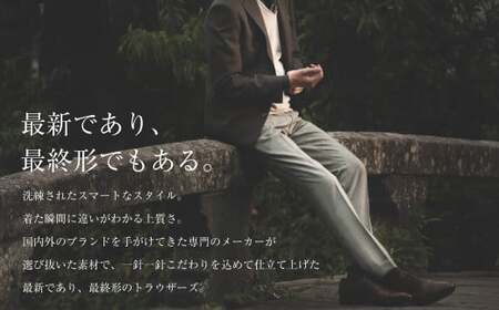 【ノータック-L字ポケット白ステッチ/82】セミオーダー トラウザーズ 1本 (クロキデニム) | CALSA 長崎トラウザーズ オーガニックコットン パンツ ズボン