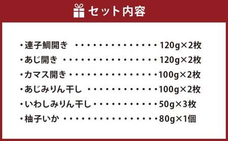 おためし 長崎 干物 セット 6種 合計約1.1kg 魚 さかな 干物 鯛 たい 鯵 あじ カマス 鰯 いわし いか 塩干し みりん干し 開き ひもの 詰め合わせ 化粧箱入り 贈り物 贈答品 ギフト 冷凍 長崎県 長崎市