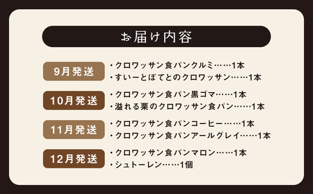 【全12回定期便】クロワッサン食パン 長崎市 ぱん 菓子パン 菓子ぱん クロワッサン