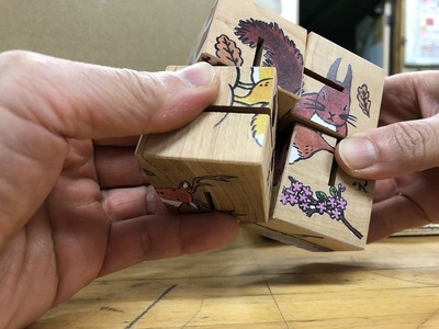 X-0901 アニマルキューブ～森の中のパズル（ミニ絵本付）