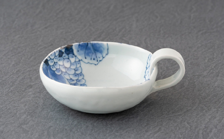 〈玉峰窯〉葡萄絵･木の葉絵モーニングセット