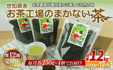 世知原茶お茶工場のまかない茶【12回定期便】