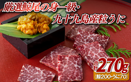 〈中島鯨商店〉厳選鯨尾の身一級･九十九島産粒うに