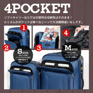 CRUST スーツケース S ティール