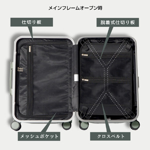 NZ-2888 スーツケース S リーフグリーン