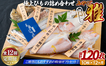 《定期便》極上ひもの｢雅｣津田水産【12回お届け】